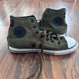 Converse Kids High-Top Sneakers in Army Green